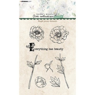 (JMA-ES-STAMP339)Studio light JMA Clear stamp Single peony elements Essentials nr.339
