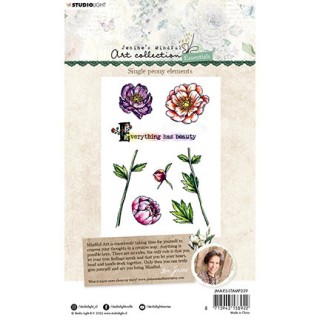 (JMA-ES-STAMP339)Studio light JMA Clear stamp Single peony elements Essentials nr.339