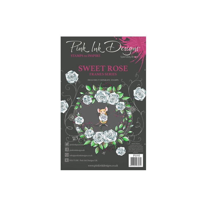 (PI193)Pink Ink Designs Sweet Rose A5 Clear Stamps