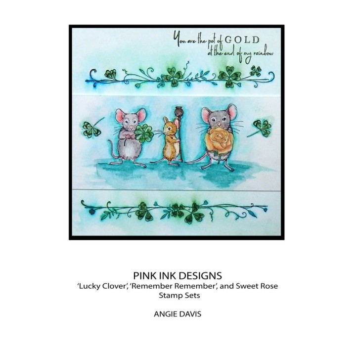 (PI194)Pink Ink Designs Lucky Clover A5 Clear Stamps