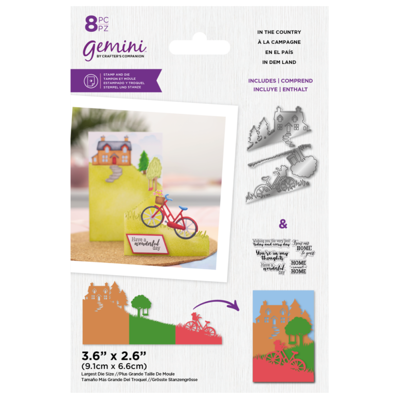 (GEM-STD-ZZ3D-ITC)Gemini Zig Zag Scene Builder Stamp & Die In the Country