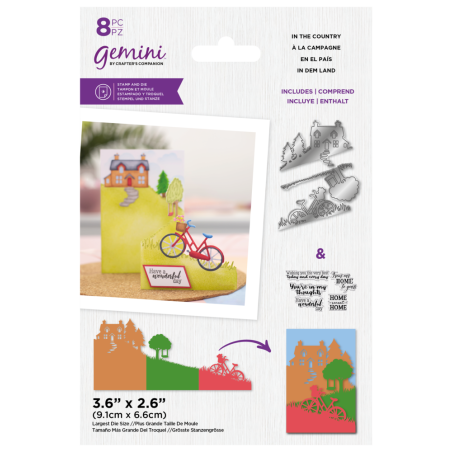 (GEM-STD-ZZ3D-ITC)Gemini Zig Zag Scene Builder Stamp & Die In the Country