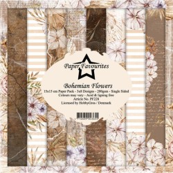 (PF228)Paper Favorites Bohemian Flowers 6x6 Inch Paper Pack