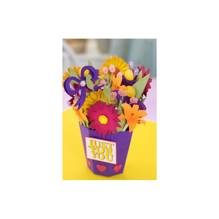 (GEM-MD-DIM-PRVA)Gemini Pop-Up Vase Pretty Vase Dimensionals Dies