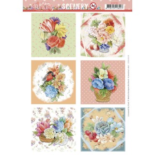 (CDS10119)Scenery - Jeanine's Art - Urban Flowers - Wild Rose Square