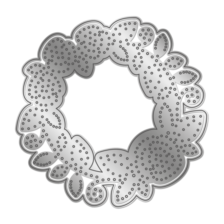 (GEM-MD-CAD-WROR)Gemini Embroidery Frame Create-a-Card Dies Wreath of Roses