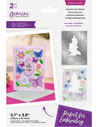 (GEM-MD-CAD-BEBU)Gemini Embroidery Frame Create-a-Card Dies Beautiful Butterflies