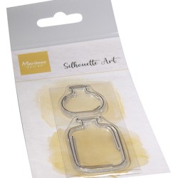 (CS1121)Stamp Silhouette Art Vases