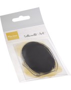 (CS1123)Stamp Silhouette Art Oval