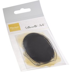 (CS1123)Stamp Silhouette Art Oval