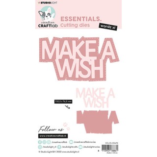 (CCL-ES-CD470)Studio Light Cutting Die Make a wish Essentials Wordz XL nr.470