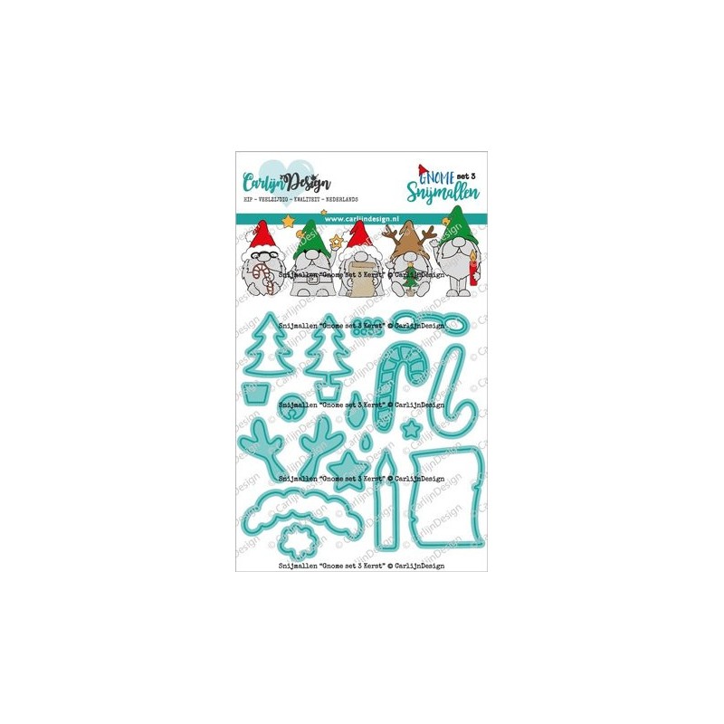 (CDSN-0197)CarlijnDesign Dies Gnome Set 3 Christmas