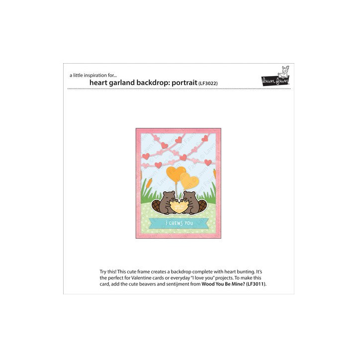 (LF3022)Lawn cuts Heart Garland Backdrop: Portrait Dies
