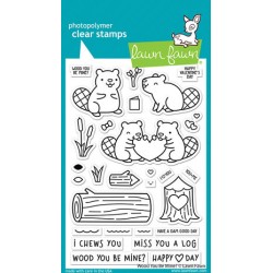 (LF3011)Lawn Fawn Wood You Be Mine? Clear Stamps