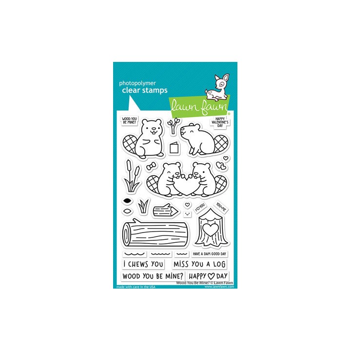 (LF3011)Lawn Fawn Wood You Be Mine? Clear Stamps