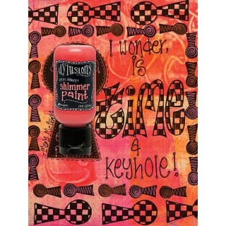 (DYU81371)Ranger Dylusions Shimmer Paint Flip Cap Bottle - Fiery Sunset