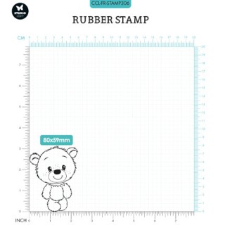 (CCL-FR-STAMP306)Studio light Rubber stamp Ted standing Friendz nr.306