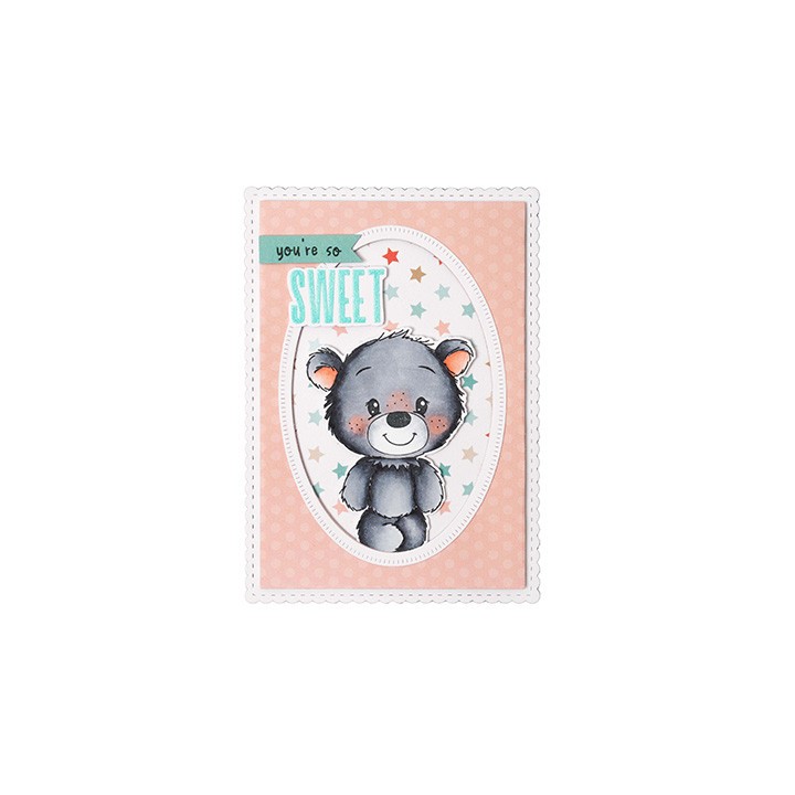 (CCL-FR-STAMP306)Studio light Rubber stamp Ted standing Friendz nr.306