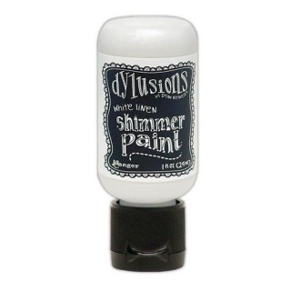 (DYU81494)Ranger Dylusions Shimmer Paint Flip Cap Bottle - White Linen