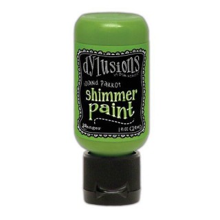 (DYU81388)Ranger Dylusions Shimmer Paint Flip Cap Bottle - Island Parrot