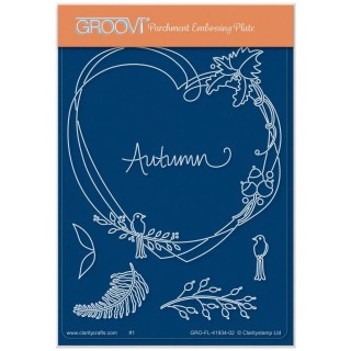 (GRO-FL-41934-02)Groovi® plate A6 BARBARA'S BIJOU ENTWINED AUTUMN WREATH