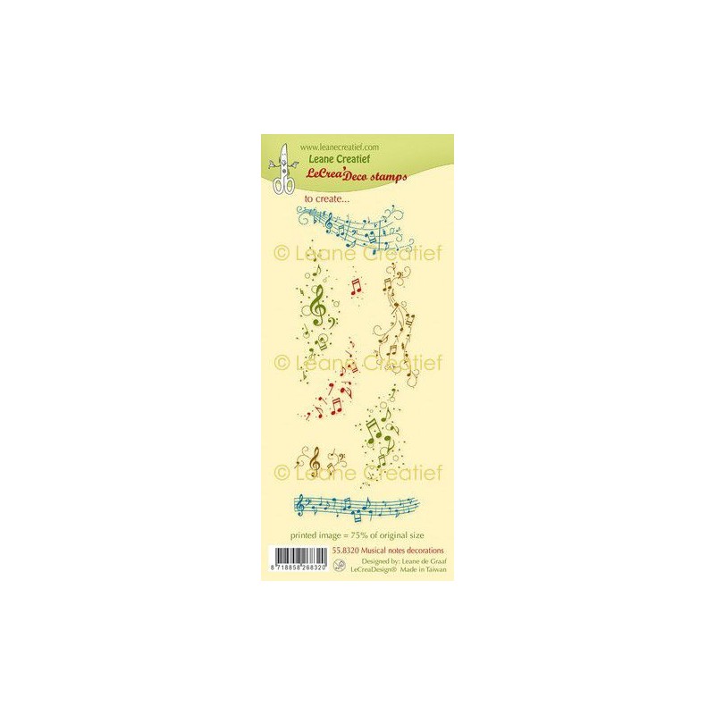 (55.8320)LeCrea - deco clear stamp Musical notes decorations (55.8320)LeCrea - deco clear stamp Musical notes decorations