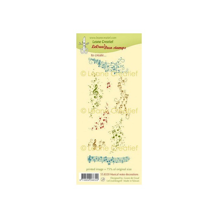 (55.8320)LeCrea - deco clear stamp Musical notes decorations
