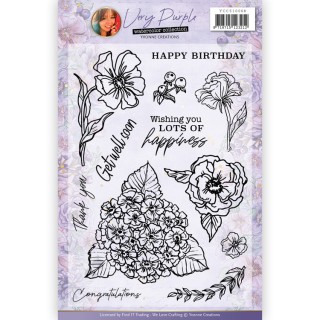 (YCCS10068)Clear Stamps - Yvonne Creations - Very Purple