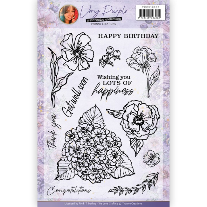 (YCCS10068)Clear Stamps - Yvonne Creations - Very Purple