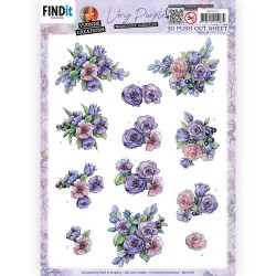 (SB10723)3D Push Out - Yvonne Creations - Very Purple - Blueberries