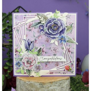(SB10725)3D Push Out - Yvonne Creations - Very Purple - Small Elements A