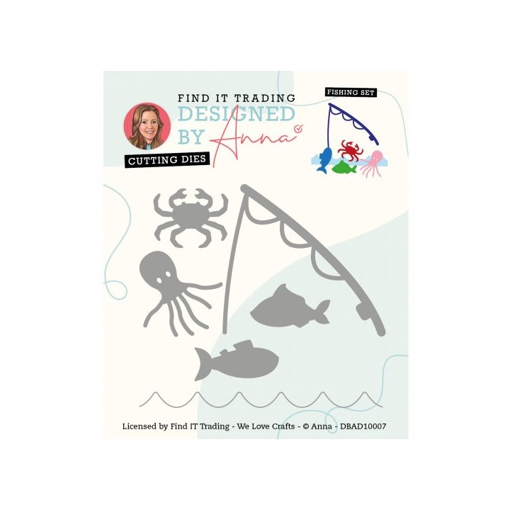 (DBAD10007)Designed by Anna - Mix and Match Cutting Dies - FISHING SET
