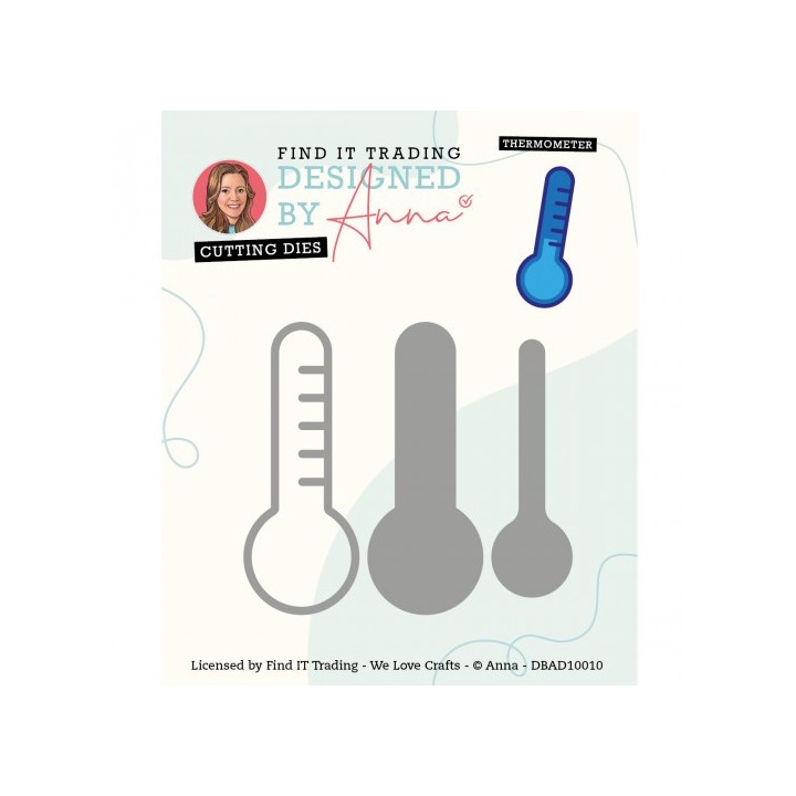(DBAD10010)Designed by Anna - Mix and Match Cutting Dies - THERMOMETER