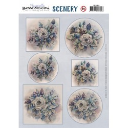 (CDS10064)Scenery - Yvonne Creations - Blue Rose