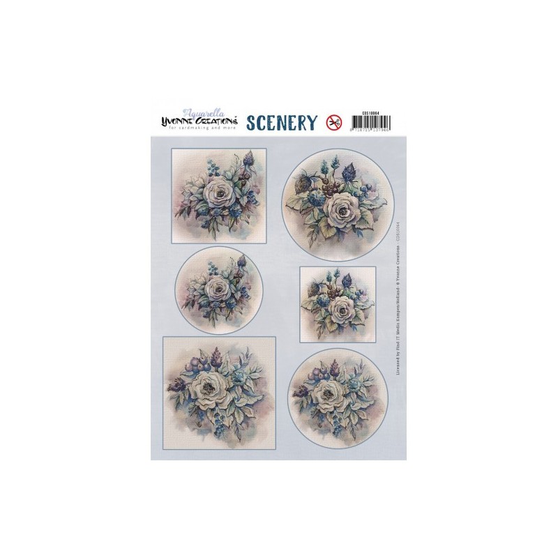 (CDS10064)Scenery - Yvonne Creations - Blue Rose