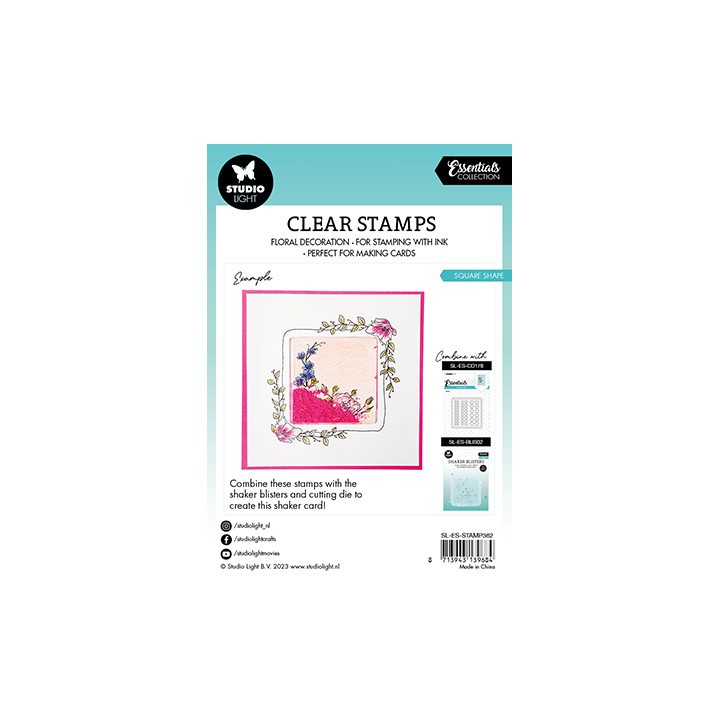 (SL-ES-STAMP362)Studio light SL Clear stamp Square Essentials nr.362