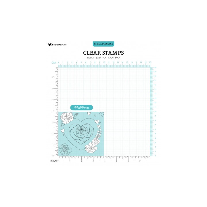 (SL-ES-STAMP365)Studio light SL Clear stamp Heart Essentials nr.365
