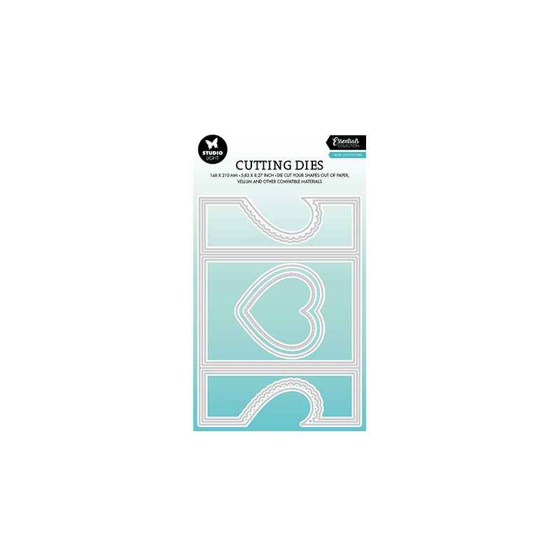 (SL-ES-CD490)Studio Light SL Cutting Die Heart shutter card Essentials nr.490