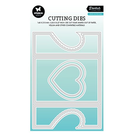 (SL-ES-CD490)Studio Light SL Cutting Die Heart shutter card Essentials nr.490