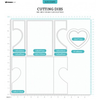(SL-ES-CD490)Studio Light SL Cutting Die Heart shutter card Essentials nr.490