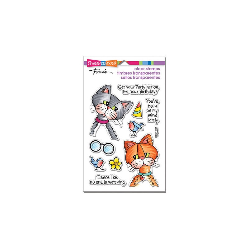 (SSC1431)Stampendous Cat Friends Perfectly Clear Stamps