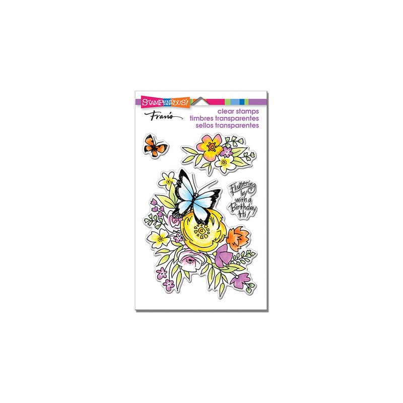 (SSC1302)Stampendous Flutters And Flowers Perfectly Clear Stamps