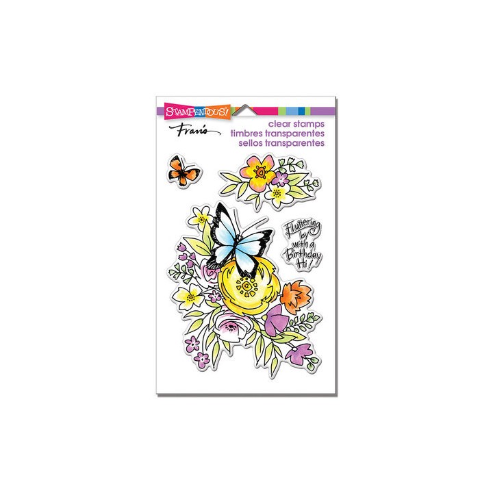 (SSC1302)Stampendous Flutters And Flowers Perfectly Clear Stamps