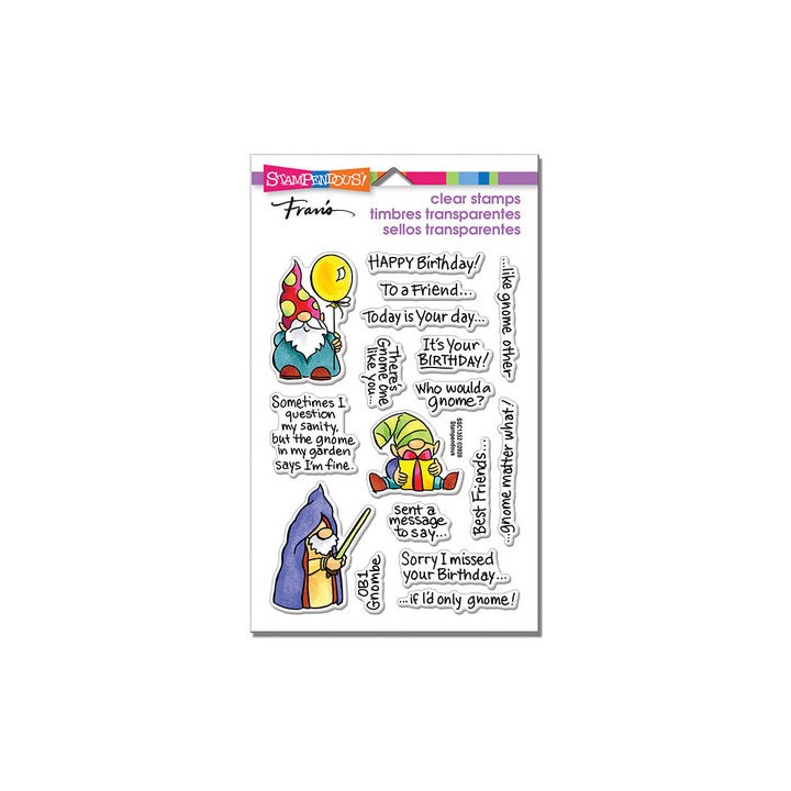 (SSC1352)Stampendous Gnome Sayings Perfectly Clear Stamps