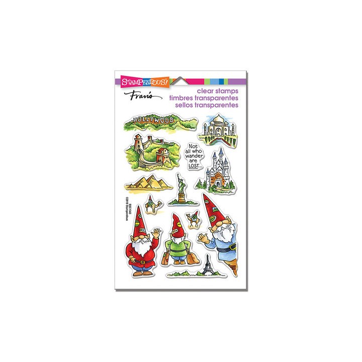 (SSC1343)Stampendous Gnome Travels Perfectly Clear Stamps