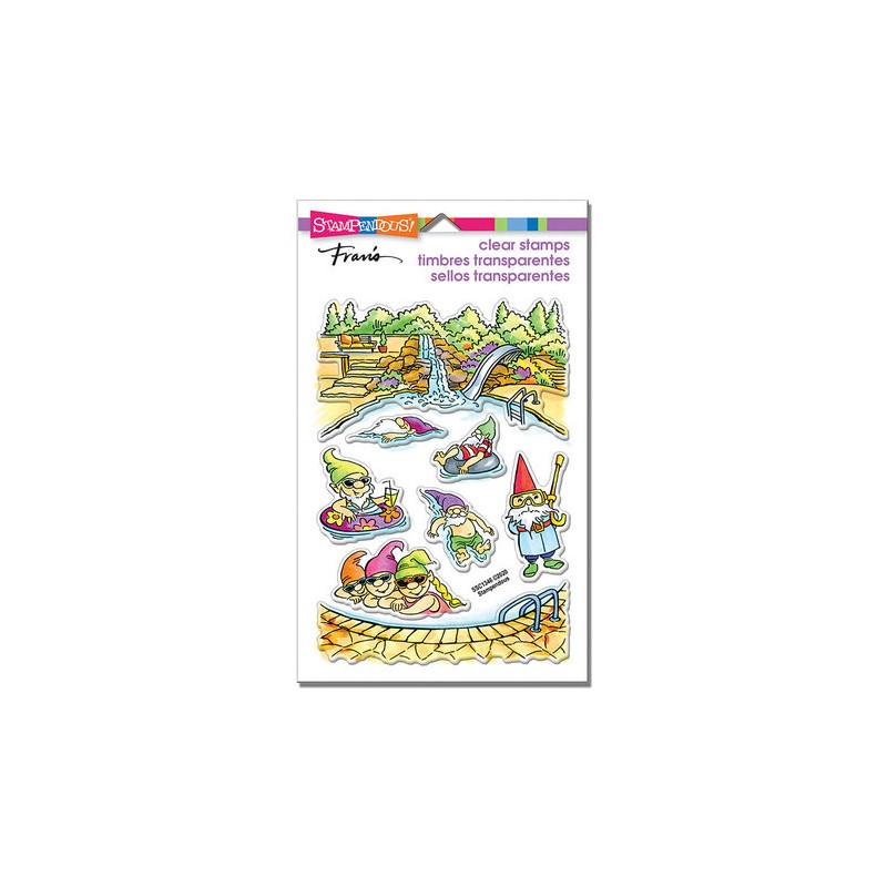 (SSC1346)Stampendous Gnome Pool Perfectly Clear Stamps
