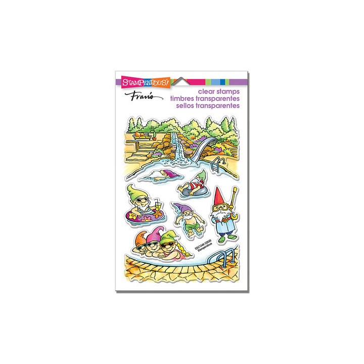(SSC1346)Stampendous Gnome Pool Perfectly Clear Stamps