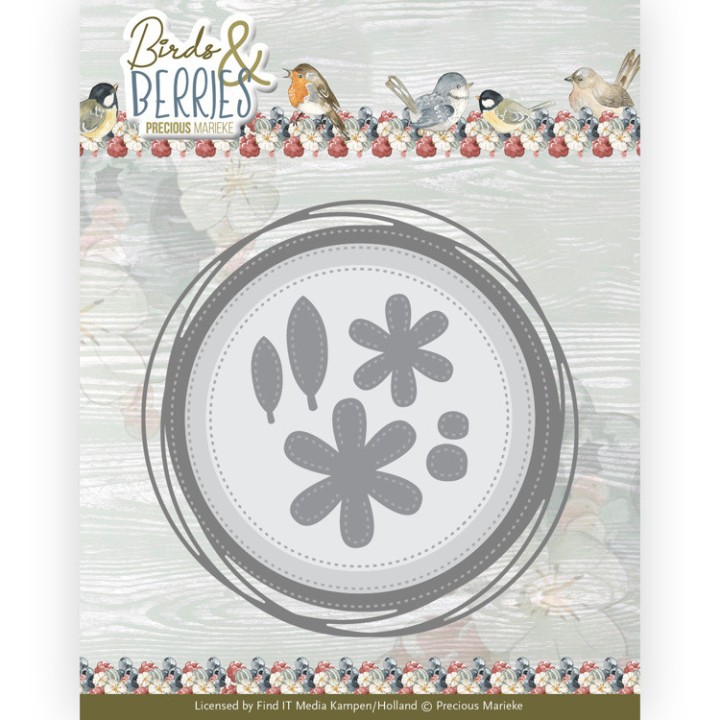 (PM10251)Dies - Precious Marieke - Birds and Berries - Berry Circle
