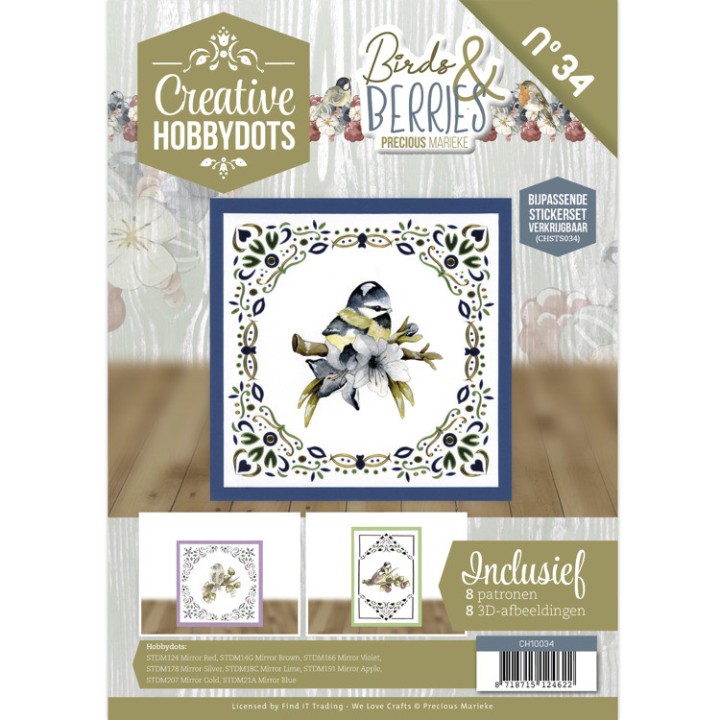 (CH10034)Creative Hobbydots 34 - Precious Marieke - Birds and Berries