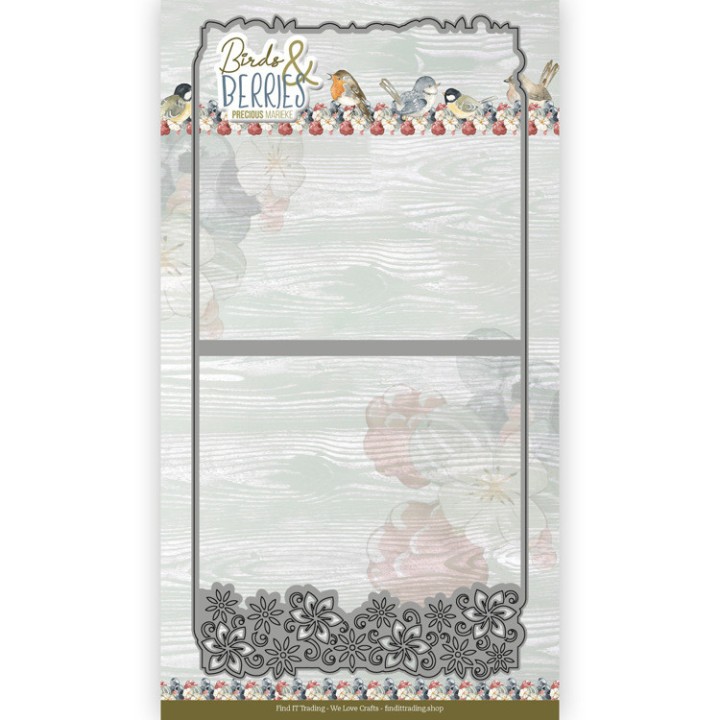 (CDCD10118)Dies - Precious Marieke - Birds and Berries - Frame Card Flower Border 4K